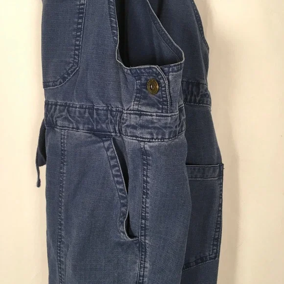Duluth Trading Co Women's Denim Overalls Drawstring Waist Size S Cottagecore - Picture 7 of 7